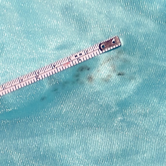 Big Girls Vintage 16 1/2 Aqua Blue Nylon One Piece Pantsuit - Picture 11 of 13